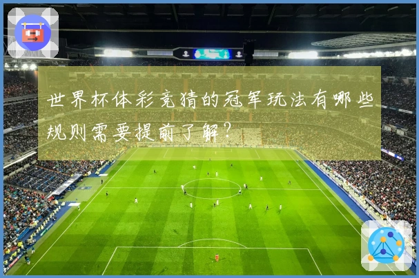 世界杯体彩竞猜的冠军玩法有哪些规则需要提前了解？